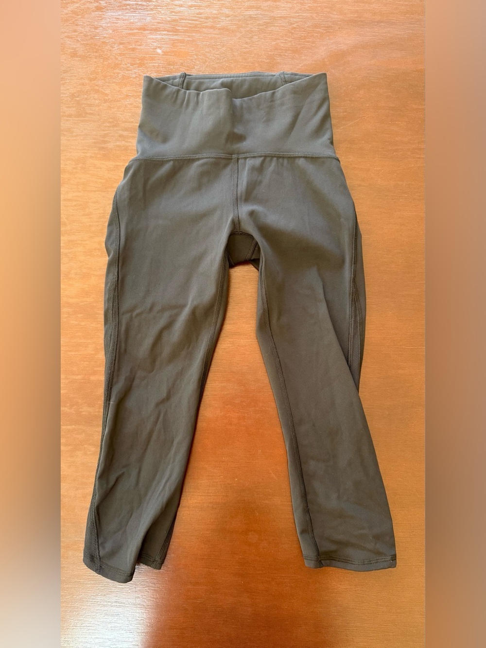 lululemon athletica Olive-Green High-Rise Crop Leggings